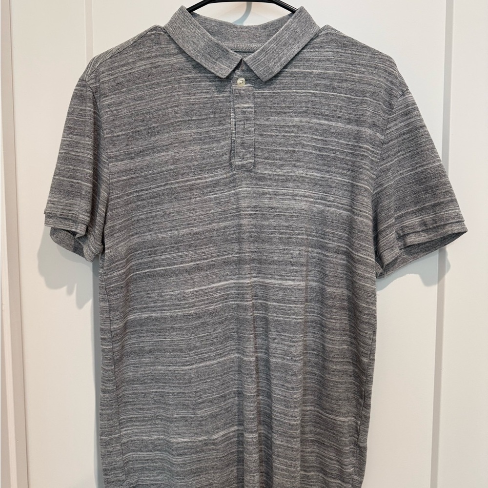 GAP Heathered Gray Polo Shirt